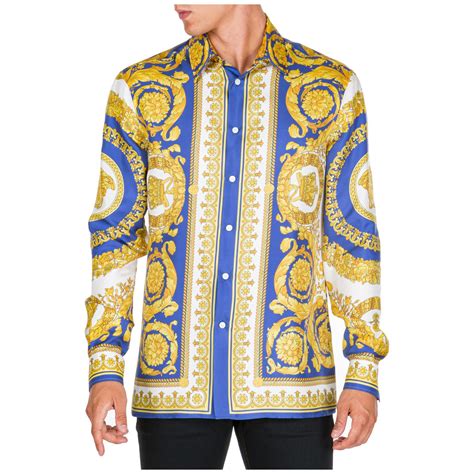 long sleeve versace shirt men